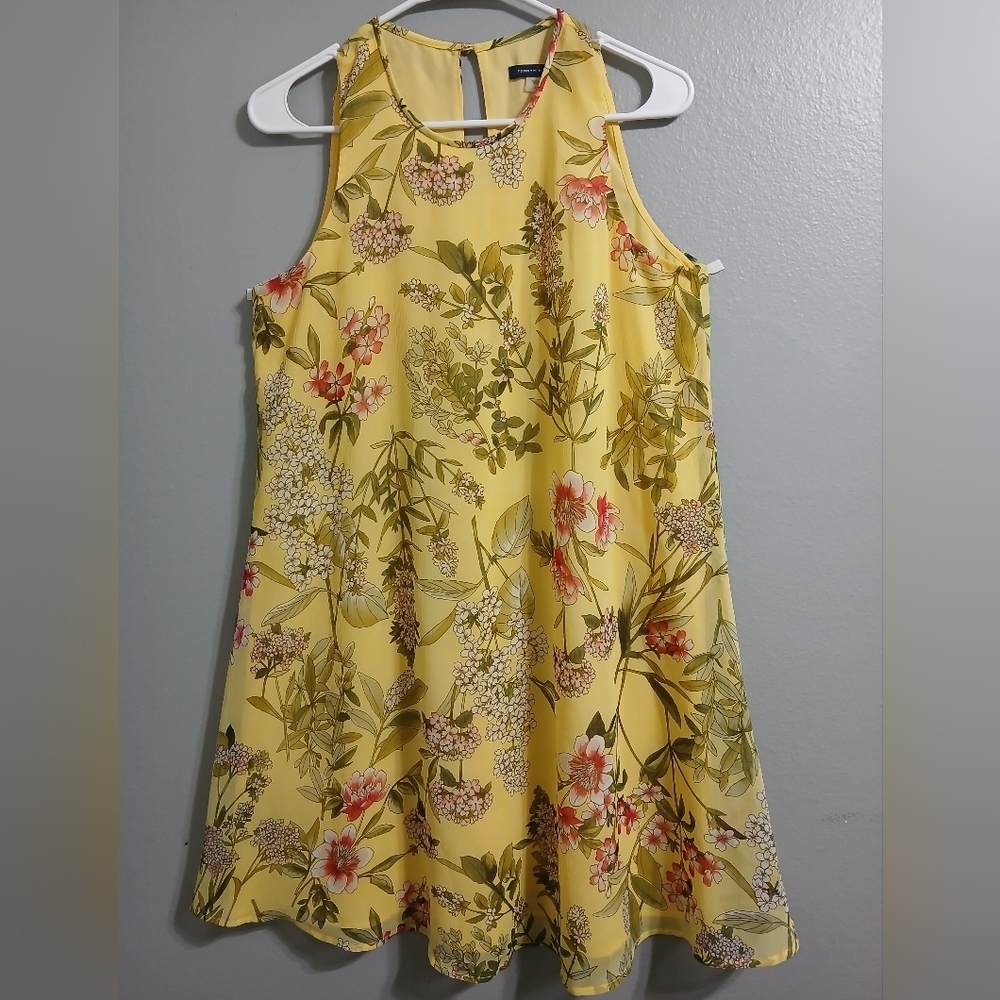 Floral Yellow Sleeveless Dress
